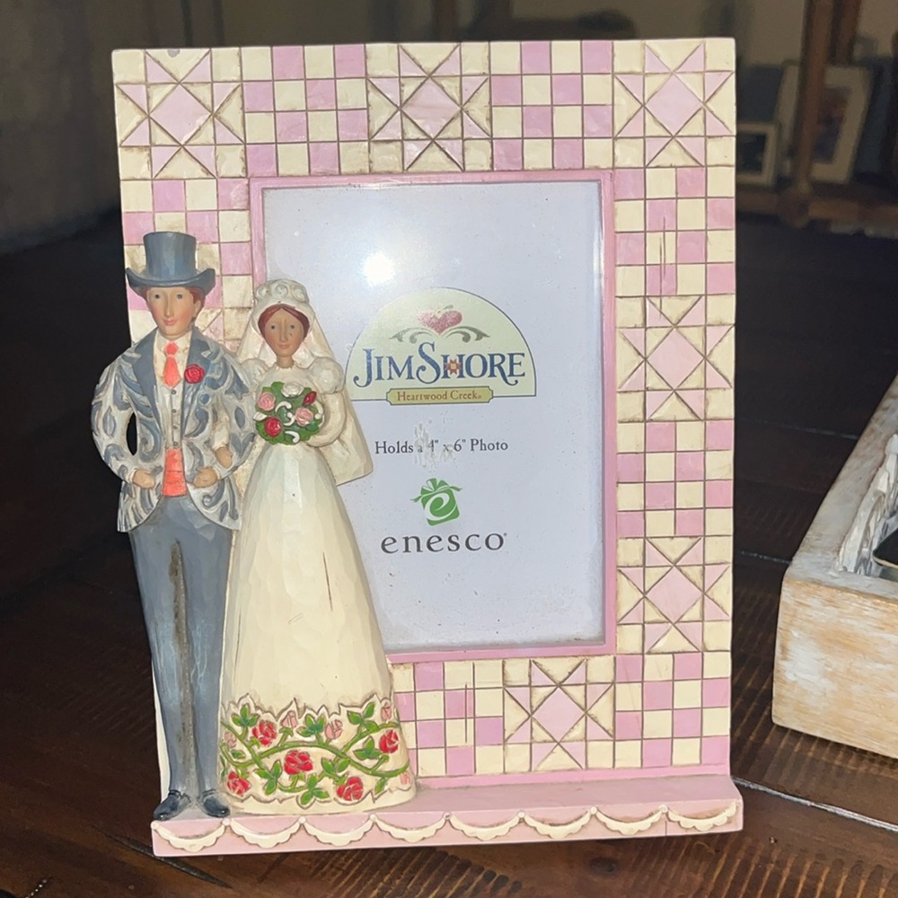 Jim Shore Bride & Groom Picture Frame